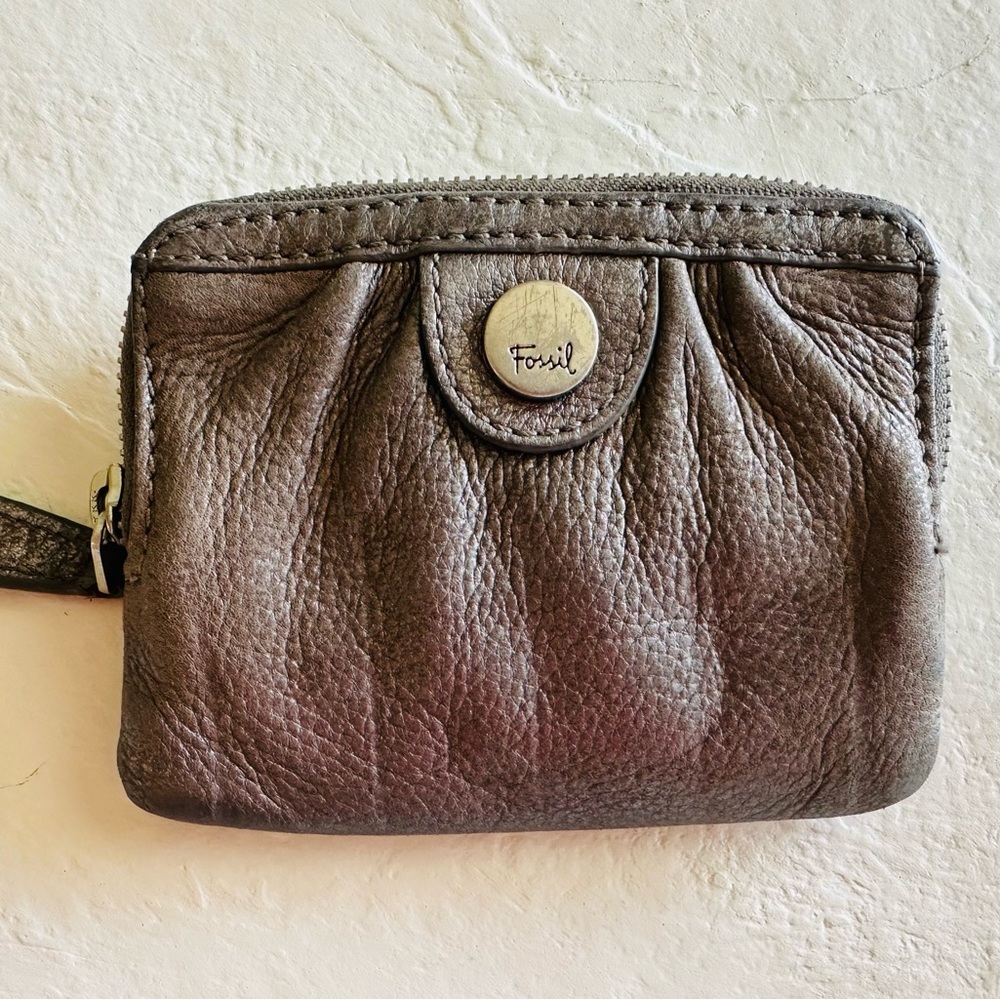 Fossil Wallet - Gray Soft Leather - image 1